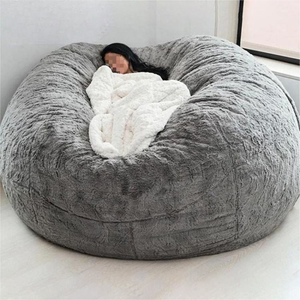 Housse de pouf géant en mousse à mémoire de forme de 7 pieds, grande housse de canapé-lit pour salon - Product Image 5