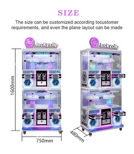 Super Crane Machine à <span class=keywords><strong>4</strong></span> joueurs Arcade Grue à griffes japonaise à pièces pour bonbons et poupées Mini Boutique Big Claw Machine - Product Image 6