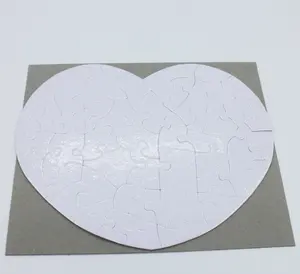 직접 공장 뜨거운 판매 DIY 사용자 정의 승화 빈 심장 모양 직소 퍼즐