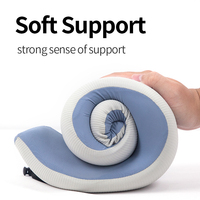 Oreiller de Voyage Réglable en Tissu Soie Glacée, Cale-Nuque d'Avion Confortable en Mousse à Mémoire de Forme de Haute Qualité, Logo Personnalisé