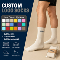 Chaussettes de sport respirantes pour hommes, en coton imprimé, avec logo jacquard, personnalisables pour la course à pied et la gym