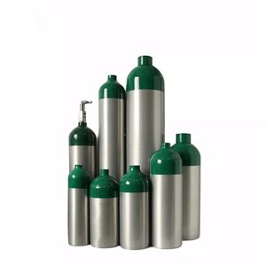 Taşınabilir 4.6L 5L 10L dikişsiz alüminyum <span class=keywords><strong>CO2</strong></span>/oksijen/gaz silindiri ISO7866 solunum kiti - Product Image 3