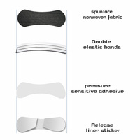 Vente en gros de patchs nasaux respirants en tissu non tissé Jiebao, noirs, taille moyenne adulte, hypoallergéniques, certifiés CE