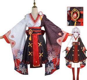 Pour <span class=keywords><strong>Genshin</strong></span> <span class=keywords><strong>Impact</strong></span> Kaedehara <span class=keywords><strong>Kazuha</strong></span> femme Cosplay Lolita Kimono robe costumes Anime Cosplay Costume ensemble - Product Image 2