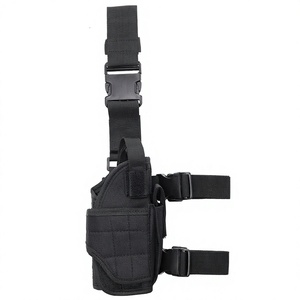 Holster tactique en jean imperméable à porter sur la jambe avec sangle d'épaule arquée, double sangle de jambe et fermeture éclair pour la chasse, le camping et les activités de plein air - Product Image 2