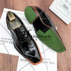 Zapatos formales de cuero para hombre, estilo retro, con acabado lacado, para oficina, trabajo, o como zapatos de novio para boda. - Product Image 2