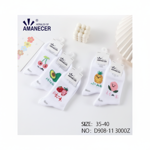 Calcetines hasta el tobillo de seda de nailon blanco para mujer, tamaño personalizable, transpirable, estampado de Jacquard, diseño de verano, longitud de tripulación, logotipo de calor - Product Image 1