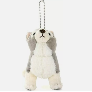 Personalizzabile basso MOQ portachiavi giocattolo morbido peluche Husky <span class=keywords><strong>cane</strong></span> <span class=keywords><strong>lupo</strong></span> in feltro di cotone Nylon PP luce caratteristica con fodera in rete - Product Image 4