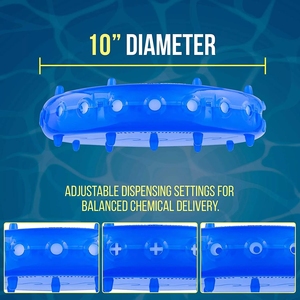 Distributeur de produits chimiques flottant en plastique de haute qualité pour piscine et <span class=keywords><strong>spa</strong></span> pour <span class=keywords><strong>utilisation</strong></span> en extérieur de comprimés de chlore et de <span class=keywords><strong>brome</strong></span> - Product Image 3