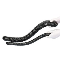 Dildo de PVC de doble cabeza con diseño de escamas de pez ultra largas y ultra grandes, tapón anal de doble cabeza, juguete sexual para adultos, SM, lesbianas.