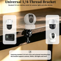 Support de montage de caméra à pince en U, vis de 0 à 35 mm, vis de 1/4 pouce, support métallique pivotant à 360 degrés pour caméra IP CCTV