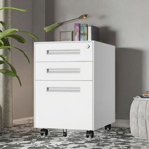 Moderno Armadio Portadocumenti in Acciaio con 3 Cassetti Regolabili per Soggiorno e Ufficio - Product Image 3