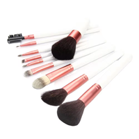 Ensemble de 10 pinceaux de maquillage professionnels blancs, poils synthétiques, pinceaux à poudre, fournisseur chinois