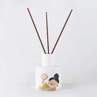 Diffuseur de roseaux d'aromathérapie avec logo de marque personnalisé Ensemble de flacons en verre de parfum d'huiles essentielles pour la maison et le bureau