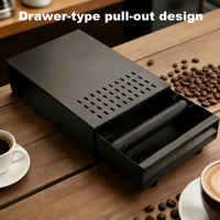 Boîte à marc de café réutilisable en acier inoxydable, écologique, grande taille, pour usage domestique, tiroir pour porte-filtre à expresso