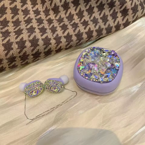 אוזניות אלחוטיות נוצצות דמויות יהלום חדשות לשנת 2025, אוזניות In-Ear, אוזניות TWS, אטמי אוזניים, אוזניות עם סינון רעשים, לנערות חמודות, לאייפון ולסמסונג - Product Image 3