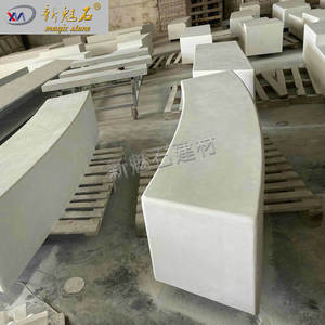 Nuevo Banco de Hormigón GRC Magic Stone, Tamaño Personalizado, Forma Irregular Moderna, Muebles de Patio para Exteriores - Product Image 3