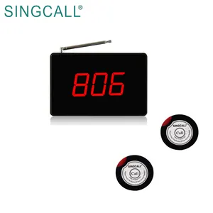 SINGCALL超薄呼叫按钮APE700寻呼机系统餐厅桌子蜂鸣器服务