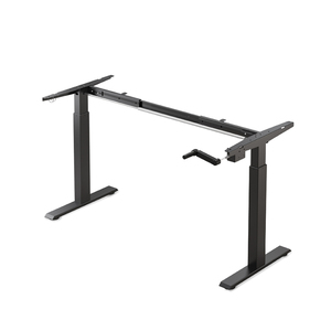 Mesa ergonómica para ordenador de 2 patas fabricada en China, escritorio de oficina con manivela manual ajustable en altura - Product Image 4