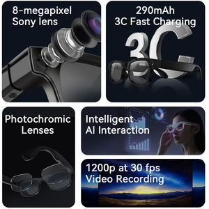 Lunettes de soleil intelligentes AIMB-G2 avec caméra BT WiFi, prise de photos, enregistrement vidéo <span class=keywords><strong>et</strong></span> <span class=keywords><strong>audio</strong></span>, traducteur IA, reconnaissance d'images, lunettes intelligentes portables - Product Image 5