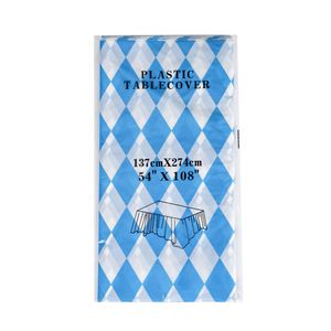 Оптовая продажа одноразовых нетканых скатертей с индивидуальным принтом в клетку для вечеринок, водонепроницаемые, размер 137*274 см, современный дизайн - Product Image 5