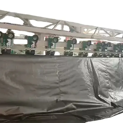 तिरपाल वेल्डिंग Eyeleting काटने, पूरी तरह से स्वचालित तम्बू मशीन, Xinruide तिरपाल मशीन लाइन