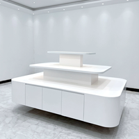Table de présentation pliable et portable pour parfums, décoration de magasin de maquillage, mobilier sur mesure en bois, présentoir pour produits cosmétiques et soins de la peau