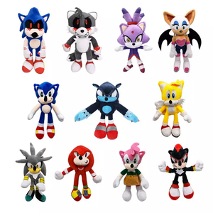 Atacado cartoon personagem super ouriço boneca de pelúcia sonic bichos de pelúcia definir brinquedo macio presente das crianças brinquedos de pelúcia sonic personalizado