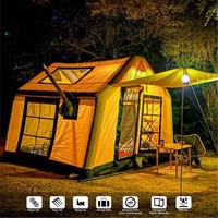 Tente gonflable de camping portable coupe-vent avec cheminée intégrée, imperméable, double paroi, directement de l'usine