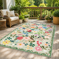 Large Machine Made Beige Floor Carpet Rugs Living Room Modern Reversible Washable Non-Slip Polyester Home Use