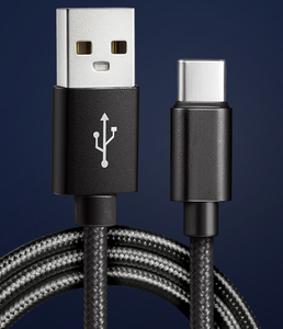 Cable USB Trenzado de Carga Rápida Tipo C a USB para Teléfono Móvil, Tableta, Cámara, Computadora - Product Image 1
