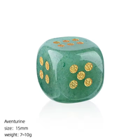 1 pièce Dés à jouer polyédriques en cristal de lapis-lazuli naturel D6 de 15 mm, ronds, faits à la main, écologiques, pour Dungeons & Dragons