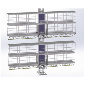 GJJ SCP160 a due livelli a colonna singola a doppio piano constructlon piattaforma di sollevamento 1.6T strato di decorazione della parete esterna - Product Image 1