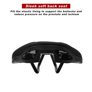 Sella da Bici RIDERACE con Binari in Acciaio per Bici da Corsa Cuscino da Uomo Antiscivolo Carretera Morbida Pelle PU per Ciclismo da Strada e <span class=keywords><strong>MTB</strong></span> - Product Image 4