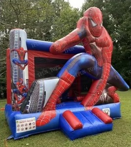Thiết kế mới inflatables lâu đài bouncy nhảy Bouncer <span class=keywords><strong>Superman</strong></span> trẻ em Spiderman <span class=keywords><strong>Inflatable</strong></span> Combo Bouncer với trượt - Product Image 2