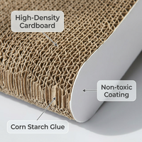 Griffoir pour chat en carton ondulé, grand, classique, écologique, réglable, de luxe, durable, avec lit de repos incliné