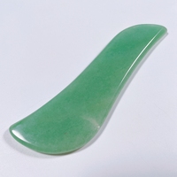 Outil de massage facial HZ en jade Gua Sha, Aventurine verte, outil Gua Sha personnalisé