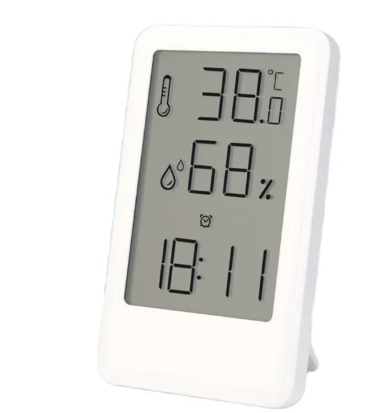 디지털 실내 온도계 및 습도 LCD 화면 알람 시계