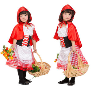 Disfraz de Caperucita Roja para Halloween y Navidad, Conjunto de Capa para Niñas, Traje de Cosplay para Fiestas y Actuaciones - Product Image 1