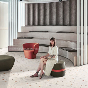 Mới nhất cổ điển đầy màu sắc Matt kết thúc chống trượt mộc mạc terrazzo thiết kế sứ gạch 60x60cm cho tường và sàn nhà - Product Image 5