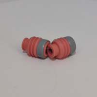 Connecteur en silicone caoutchouc rouge résistant aux hautes températures, étanche, pour automobile, avec joint pour fil unique 7158-3672-50