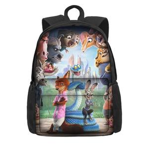 초등학생용 인기상품 동물원2 테마 애니메이션 백팩, 대용량, 만화 프린트 - Product Image 4