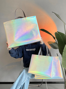 ถุงผ้าไม่ทอเคลือบเงารีไซเคิลพร้อมพิมพ์โลโก้แบบกำหนดเอง - Product Image 3