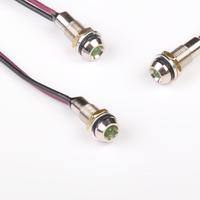 Luces indicadoras TOOWEI IP67 a prueba de agua 0-220V 20mA 6mm Led indicador de señal de Metal piloto Luz de tablero con cable