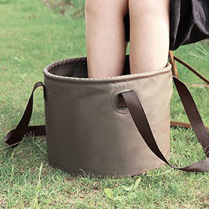 Cubo plegable impermeable al aire libre 10L cubo redondo portátil lavabo de agua para acampar pesca - Product Image 4