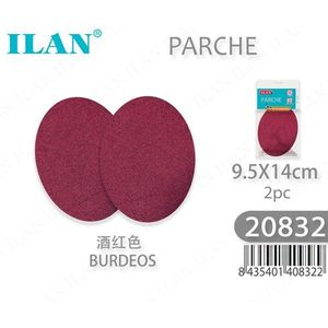 Ilan Parche 9.5X14cm Bordeaux 2 Pezzi Patch Bordeaux - Product Image 1