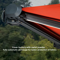 Auvent rétractable motorisé en aluminium pour villa, jardin, balcon et terrasse, avec protection UV et imperméable, et bandes lumineuses réglables