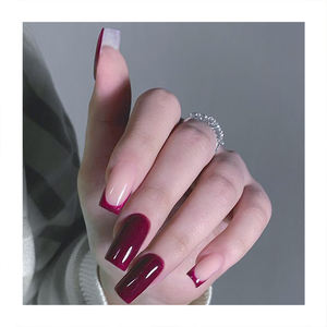 Colore professionale ovale unghie finte Art punte per unghie tre colori coleottero viola modello 3D punta all'ingrosso stampa sulle unghie - Product Image 3