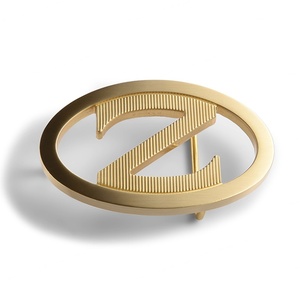 Fashion Design Gold Plating Custom <b>Initial</b> Letter Logo Waist Metal Belt Buckle for Men - Product Image 6