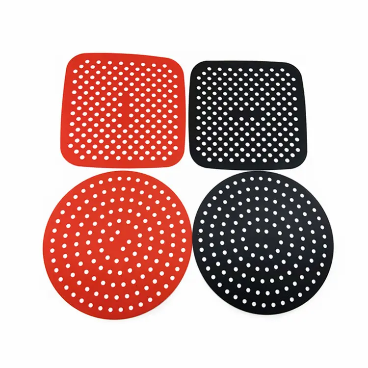 New Amazon Reusable Heat-Resistant Silicone Air Fryer Mats, Non-Stick Silicone Air Fryer Liners